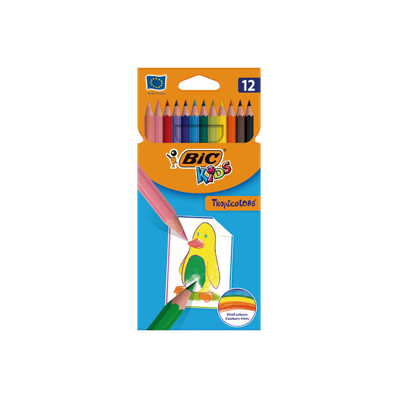 CAJA 12 LÁPICES BIC KIDS TROPICOLORS CAJA 12 LÁPICES BIC KIDS TROPICOLORS