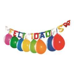 GUIRNALDA "FELICIDADES" + GLOBOS