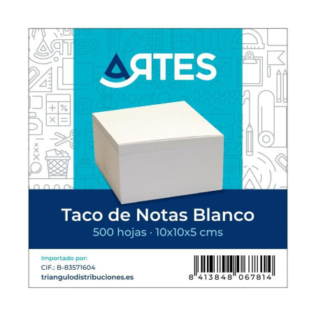 TACO 500h PAPEL ARTES 10x10cm 80gr SIN ENCOLAR