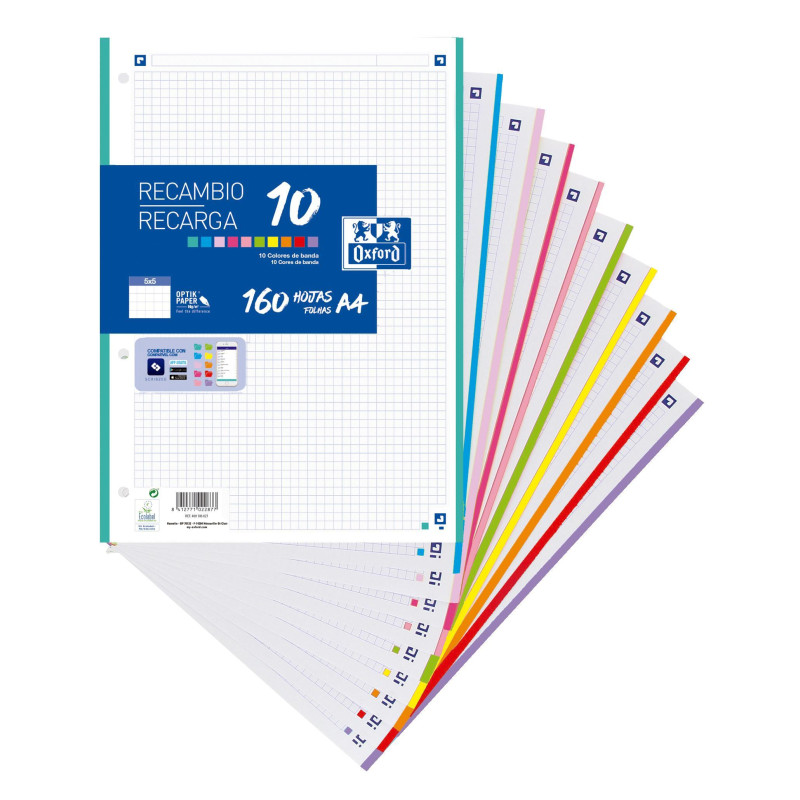 RECAMBIO 160h OXFORD 5x5 10 COLORES VIVOS RECAMBIO 160h OXFORD 5x5 10 COLORES VIVOS