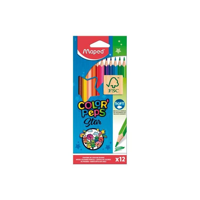 ESTUCHE 12 LÁPICES DE COLORES MAPED COLOR`PEPS ESTUCHE 12 LÁPICES DE COLORES MAPED COLOR`PEPS