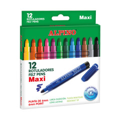 ESTUCHE 12 ROTULADORES ALPINO MAXI