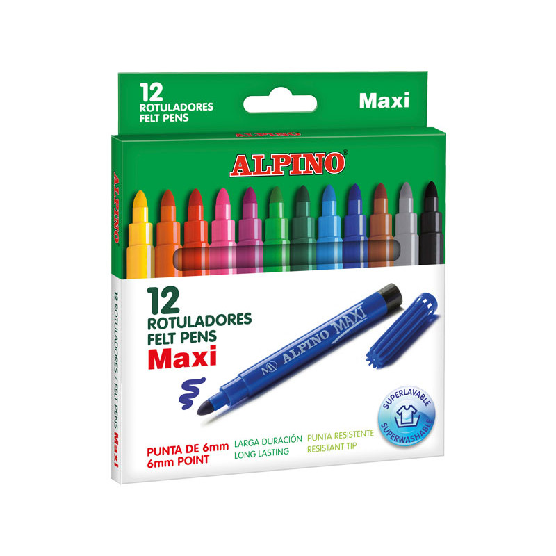 ESTUCHE 12 ROTULADORES ALPINO MAXI ESTUCHE 12 ROTULADORES ALPINO MAXI