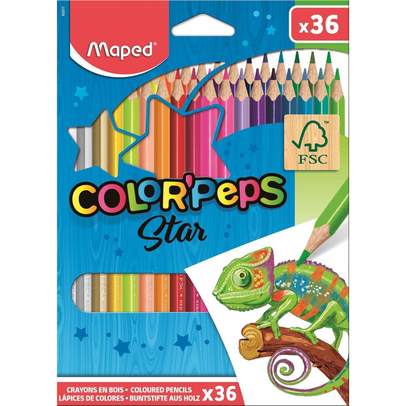 ESTUCHE 36 LÁPICES DE COLORES MAPED COLOR`PEPS ESTUCHE 36 LÁPICES DE COLORES MAPED COLOR`PEPS