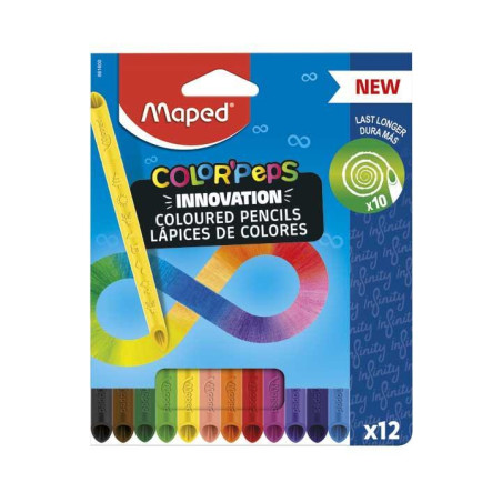 ESTUCHE 12 LÁPICES DE COLORES MAPED "COLOR`PEPS INFINITY"