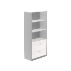 ARMARIO CARPETERO ROCADA SERIE STORE  ALUMINIO - BLANCO 195x90cm