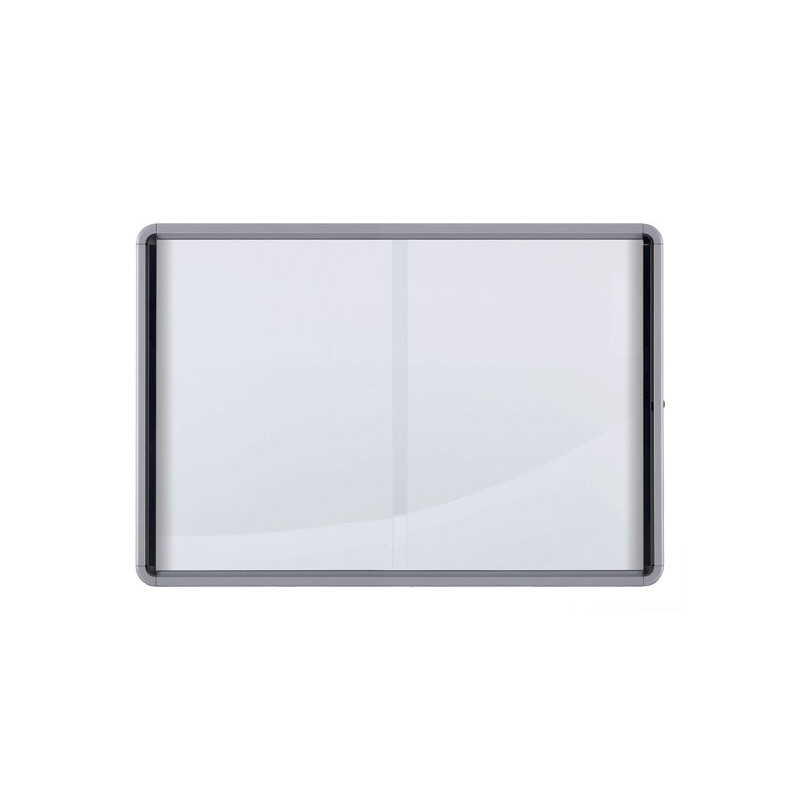 VITRINA NOBO MAGNÉTICA 97,2x100x5,4cm PUERTAS CORREDERAS