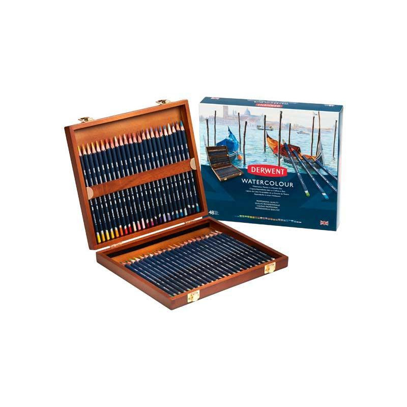 CAJA DE MADERA 48 LÁPICES DERWENT "WATERCOLOUR" CAJA DE MADERA 48 LÁPICES DERWENT "WATERCOLOUR"