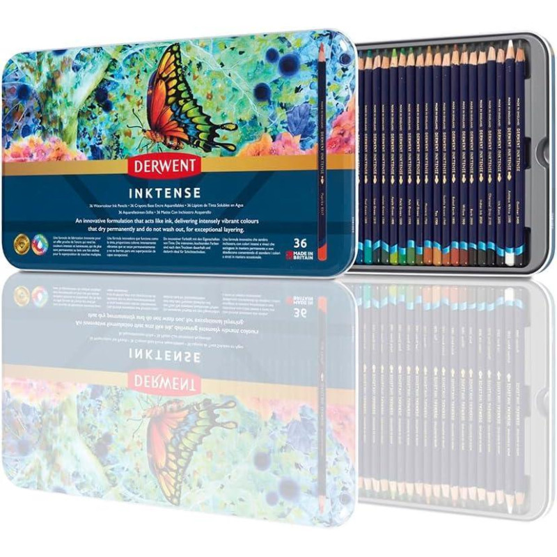 CAJA DE METAL 36 LÁPICES DERWENT "INKTENSE" CAJA DE METAL 36 LÁPICES DERWENT "INKTENSE"