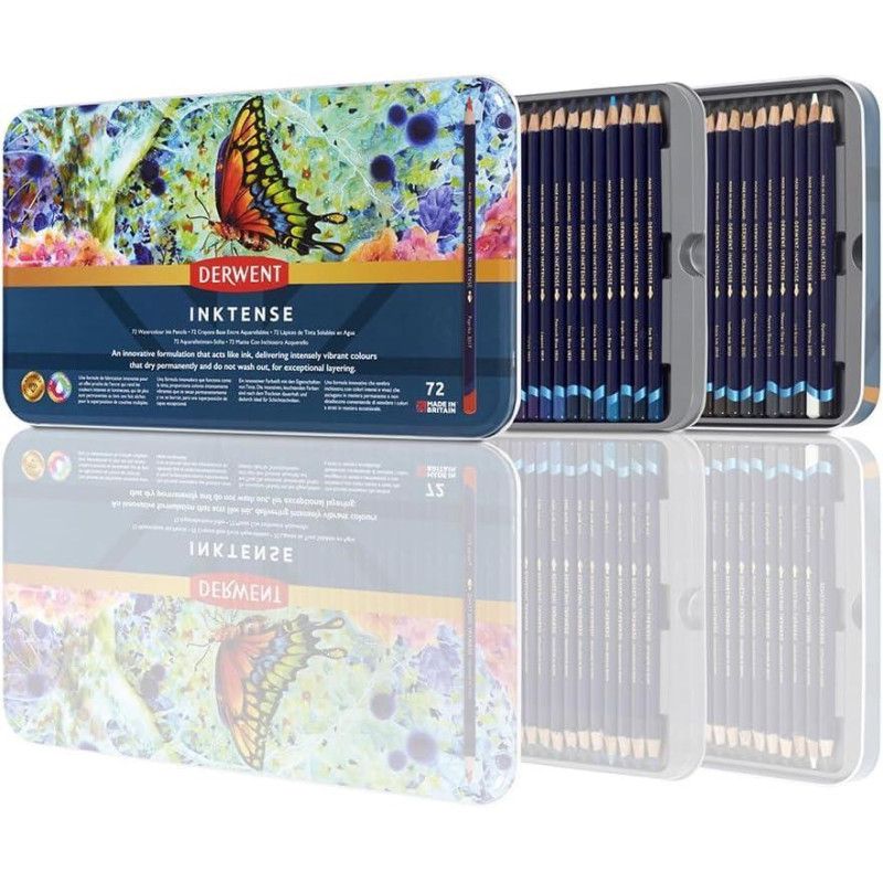 CAJA DE METAL 72 LÁPICES DERWENT "INKTENSE" CAJA DE METAL 72 LÁPICES DERWENT "INKTENSE"