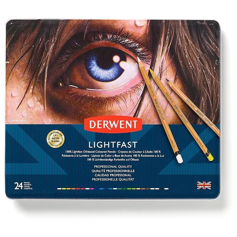 CAJA DE METAL 24 LÁPICES DERWENT "LIGHTFAST" CAJA DE METAL 24 LÁPICES DERWENT "LIGHTFAST"