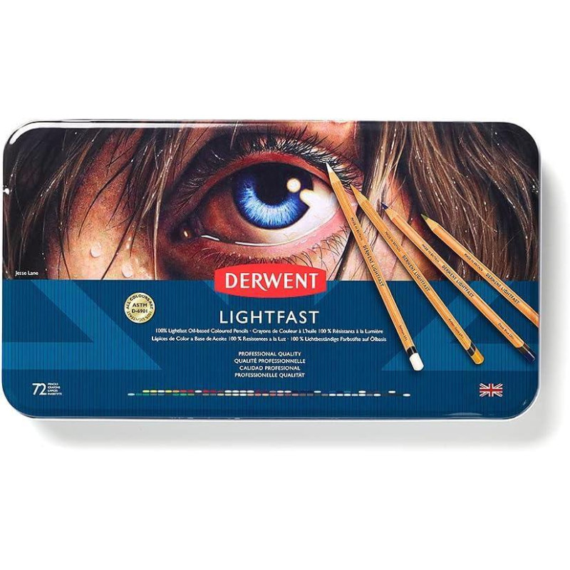 CAJA DE METAL 72 LÁPICES DERWENT "LIGHTFAST" CAJA DE METAL 72 LÁPICES DERWENT "LIGHTFAST"