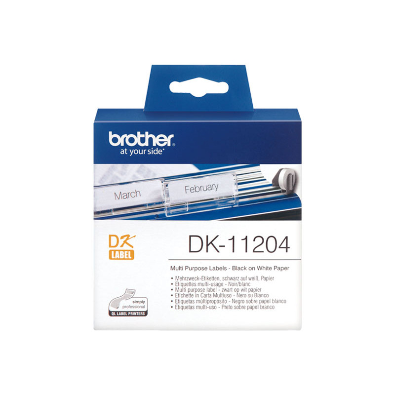 ROLLO 400 ETIQUETAS BROTHER DK11204 17 x 54 mm ROLLO 400 ETIQUETAS BROTHER DK11204 17 x 54 mm