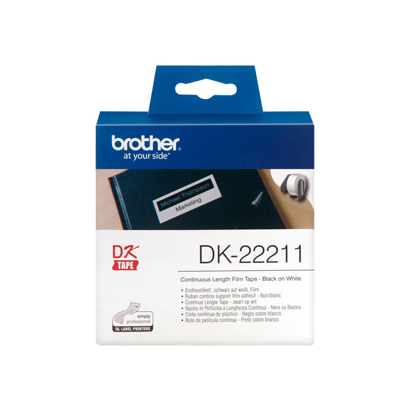 CINTA CONTINUA BROTHER DK22211 29mm PELÍCULA PLÁSTICA CINTA CONTINUA BROTHER DK22211 29mm PELÍCULA PLÁSTICA