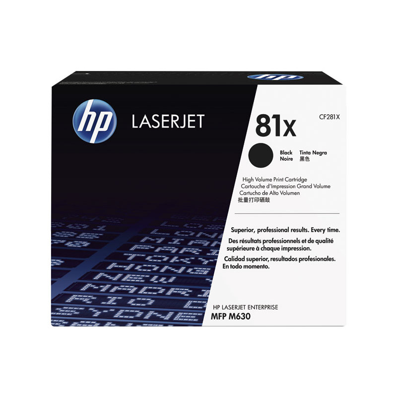CARTUCHO DE TÓNER ORIGINAL LASERJET HP 81X DE ALTA CAPACIDAD CARTUCHO DE TÓNER ORIGINAL LASERJET HP 81X DE ALTA CAPACIDAD