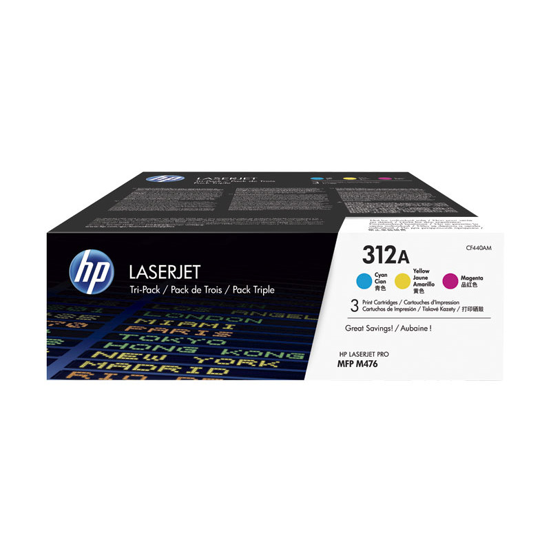 PACK DE AHORRO DE 3 CARTUCHOS DE TÓNER ORIGINAL LASERJET HP 312A PACK DE AHORRO DE 3 CARTUCHOS DE TÓNER ORIGINAL LASERJET HP 312A