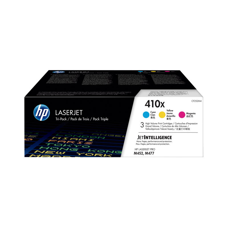 PACK DE 3 CARTUCHOS DE TÓNER ORIGINAL LASERJET HP 410X DE ALTA CAPACIDAD PACK DE 3 CARTUCHOS DE TÓNER ORIGINAL LASERJET HP 410X DE ALTA CAPACIDAD