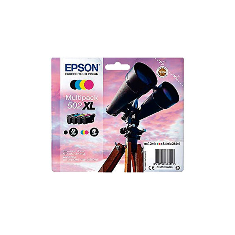 MULTIPACK 4 COLORES INKJET ORIGINAL EPSON 502XL MULTIPACK 4 COLORES INKJET ORIGINAL EPSON 502XL