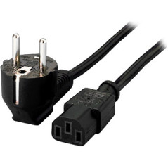 112120 CABLE DE TRANSMISIÓN NEGRO 1,8 M C13 ACOPLADOR CEE7/4