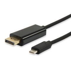 133467 ADAPTADOR DE CABLE DE VÍDEO 1,8 M USB TIPO C DISPLAYPORT NEGRO