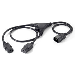 112210 CABLE DE TRANSMISIÓN NEGRO 1,6 M C14 ACOPLADOR ACOPLADOR C13 2 X