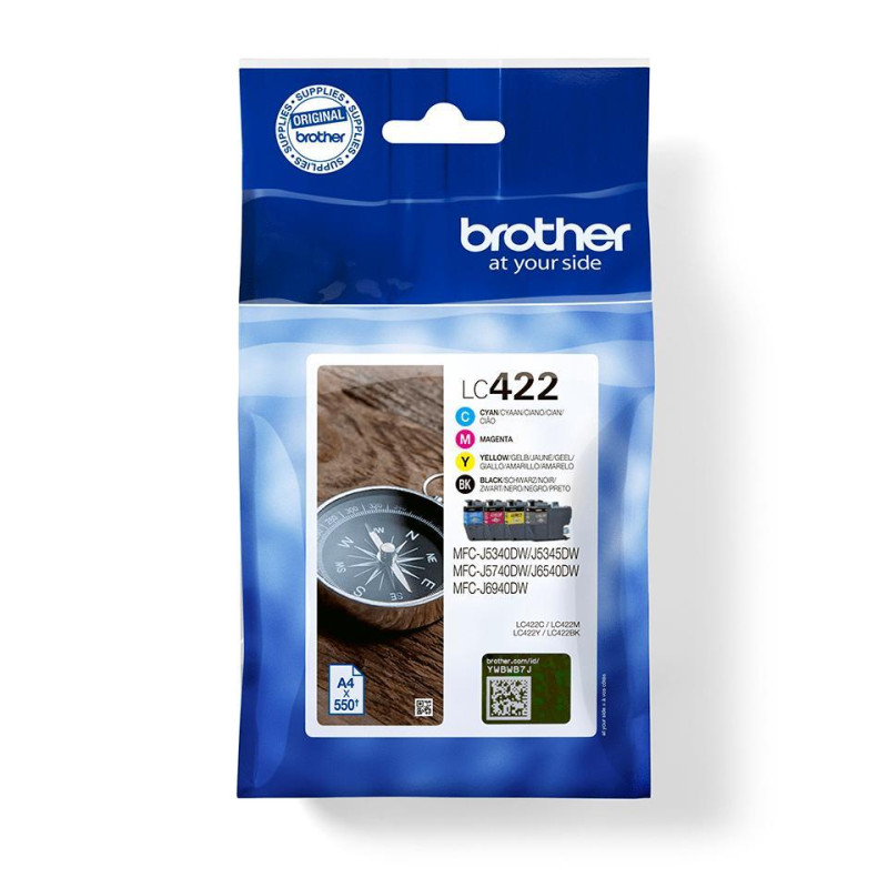 RAINBOW PACK 4 COLORES ORIGINAL BROTHER LC422 RAINBOW PACK 4 COLORES ORIGINAL BROTHER LC422