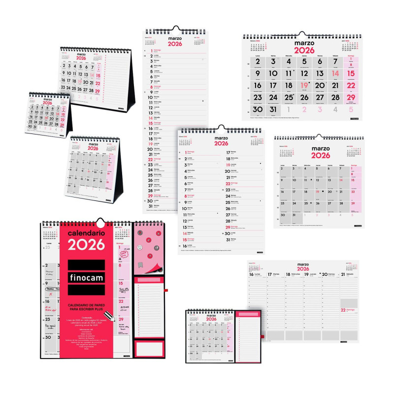 SURTIDO 70 CALENDARIOS 2026 FINOCAM "NEUTROS" CASTELLANO SURTIDO 70 CALENDARIOS 2026 FINOCAM "NEUTROS" CASTELLANO