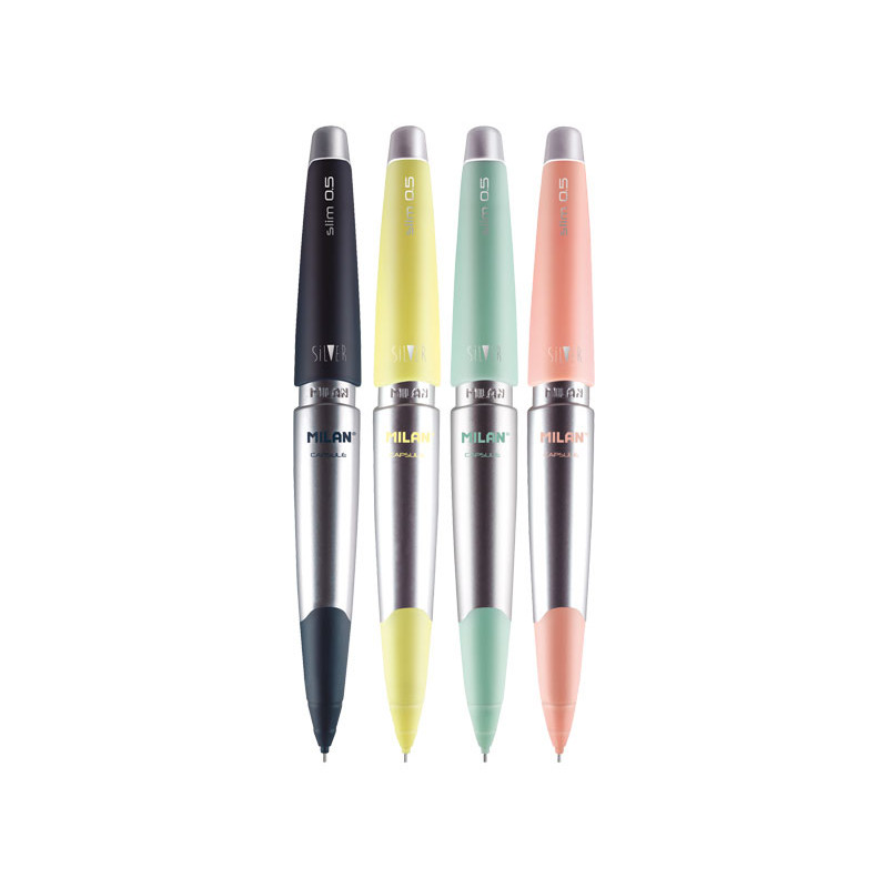 EXPOSITOR 20 PORTAMINAS MILAN CAPSULE SLIM SILVER EXPOSITOR 20 PORTAMINAS MILAN CAPSULE SLIM SILVER