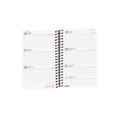 AGENDA 2026 FINOCAM "OPAQUE" SEMANA VISTA 7,9x12,7cm CATALÁN