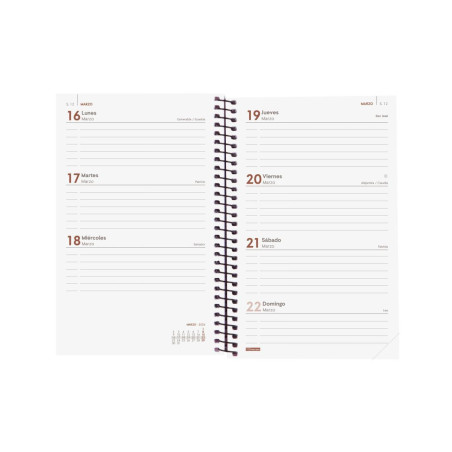 AGENDA 2026 FINOCAM "OPAQUE" SEMANA VISTA 11,7x18,1cm CASTELLANO