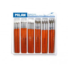 SCHOOLPACK 120 PINCELES MILAN SERIE 101 SURTIDOS