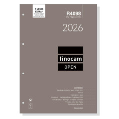 RECAMBIO ANUALIDAD 2026 FINOCAM "OPEN: R4098" DÍA PÁGINA CASTELLANO