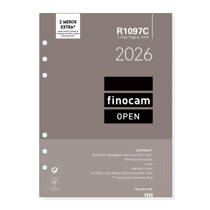 RECAMBIO ANUALIDAD 2026 FINOCAM "OPEN: R1097" 2 DÍAS PÁGINA CATALÁN