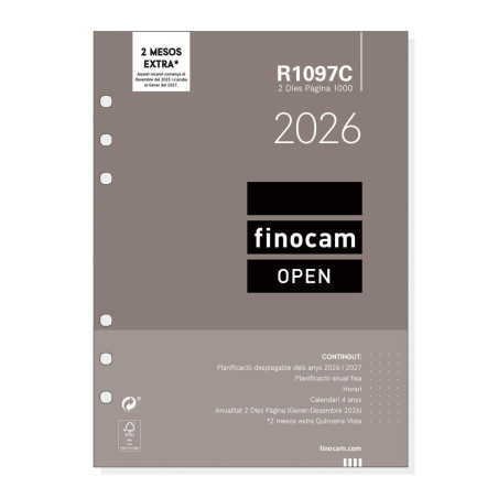 RECAMBIO ANUALIDAD 2026 FINOCAM "OPEN: R1097" 2 DÍAS PÁGINA CATALÁN