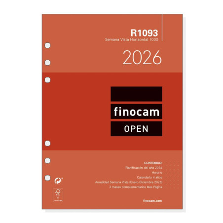 RECAMBIO ANUALIDAD 2026 FINOCAM "OPEN: R1093" SEMANA VISTA CASTELLANO