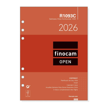 RECAMBIO ANUALIDAD 2026 FINOCAM "OPEN: R1093" SEMANA VISTA CATALÁN