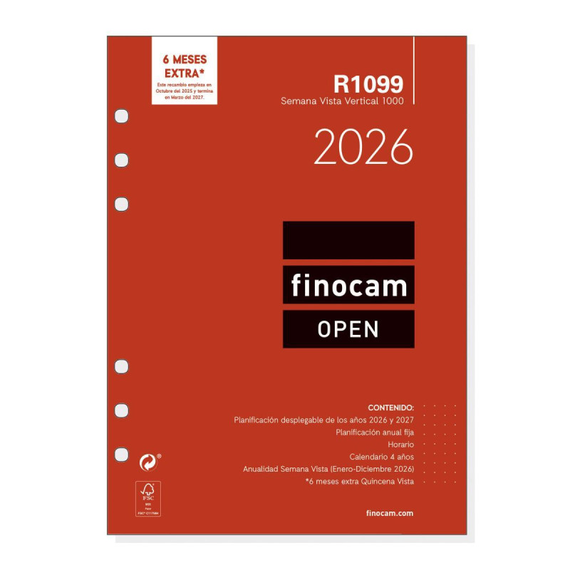 RECAMBIO ANUALIDAD 2026 FINOCAM "OPEN: R1099" SEMANA VISTA VERTICAL CASTELLANO