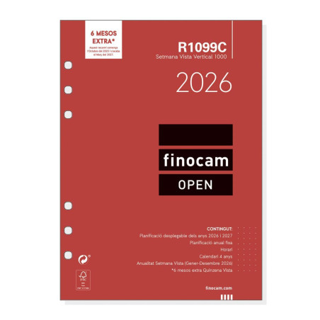 RECAMBIO ANUALIDAD 2026 FINOCAM "OPEN: R1099" SEMANA VISTA VERTICAL CATALÁN
