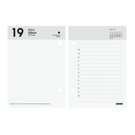 CALENDARIO 2026 FINOCAM "TACO SOBREMESA" 8,5x12cm CATALÁN