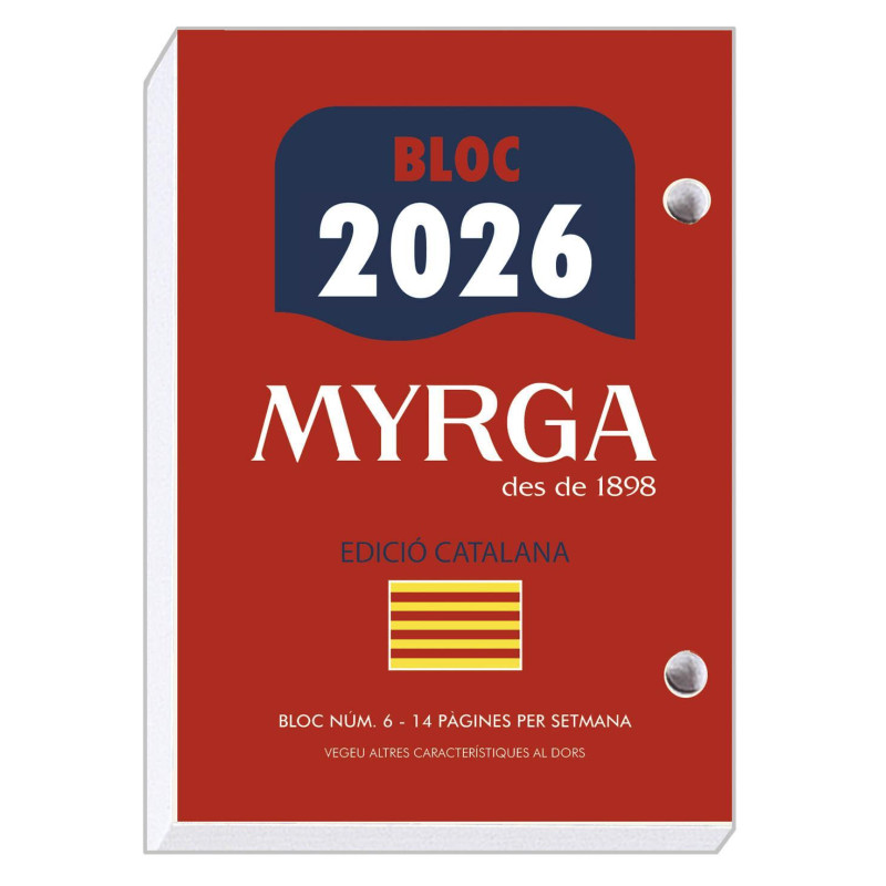 CALENDARIO 2026 MYRGA "TACO Nº6" 8,3x12cm CATALÁN CALENDARIO 2026 MYRGA "TACO Nº6" 8,3x12cm CATALÁN