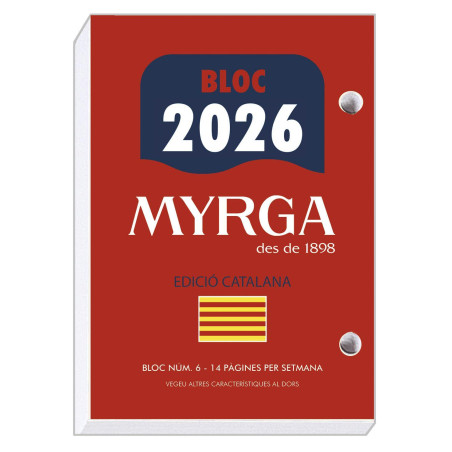 CALENDARIO 2026 MYRGA "TACO Nº6" 8,3x12cm CATALÁN