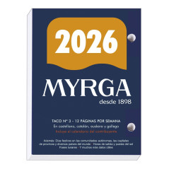 CALENDARIO 2026 MYRGA "TACO Nº3" 8,3x11cm