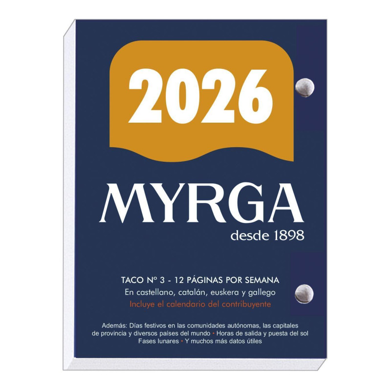 CALENDARIO 2026 MYRGA "TACO Nº3" 8,3x11cm
