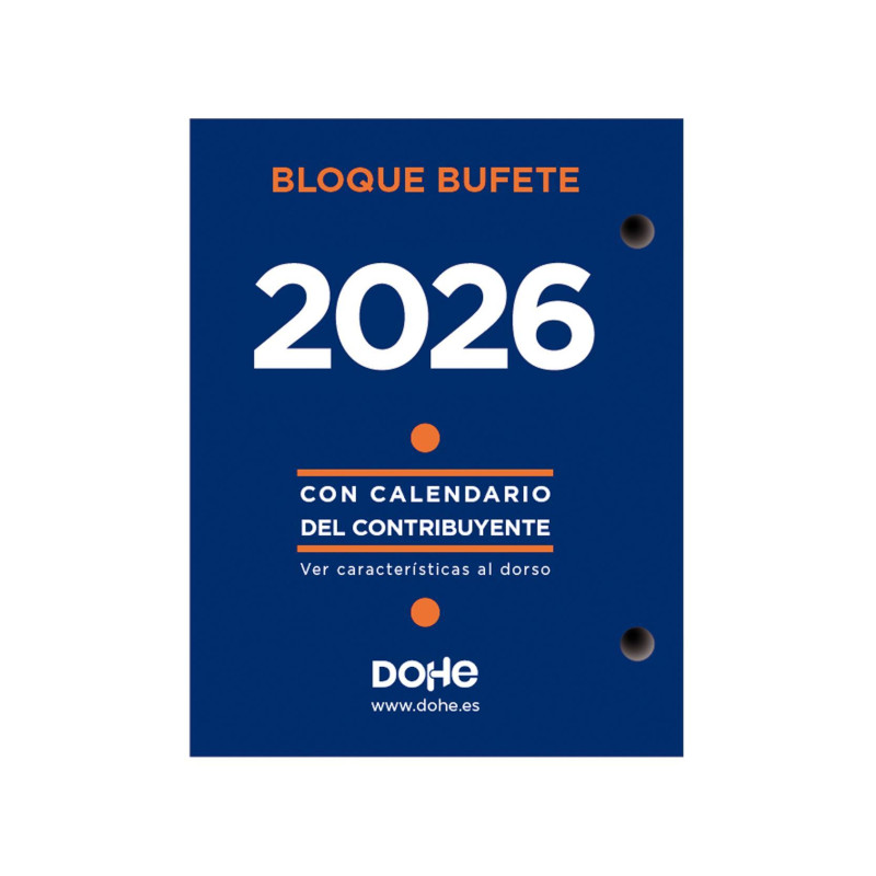 CALENDARIO 2026 DOHE "BLOQUE BUFETE" 8,5x11cm CASTELLANO CALENDARIO 2026 DOHE "BLOQUE BUFETE" 8,5x11cm CASTELLANO