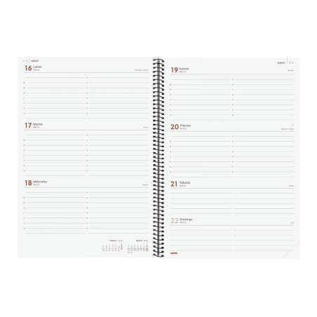 AGENDA 2026 FINOCAM "YEAR" SEMANA VISTA 21x29,7cm CASTELLANO