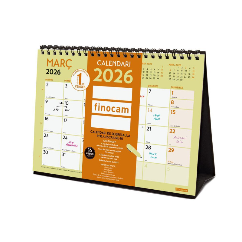 CALENDARIO SOBREMESA 2026 FINOCAM "GRAFIK" CATALÁN CALENDARIO SOBREMESA 2026 FINOCAM "GRAFIK" CATALÁN