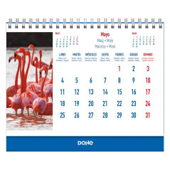 CALENDARIO SOBREMESA 2026 DOHE  "IMÁGENES: FAUNA SALVAJE"