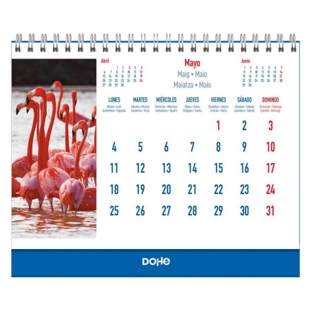 CALENDARIO SOBREMESA 2026 DOHE  "IMÁGENES: FAUNA SALVAJE"