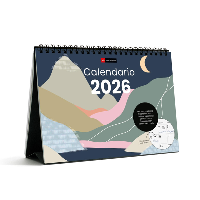 CALENDARIO SOBREMESA 2026 MIQUELRIUS "MOUNTAINS" CALENDARIO SOBREMESA 2026 MIQUELRIUS "MOUNTAINS"