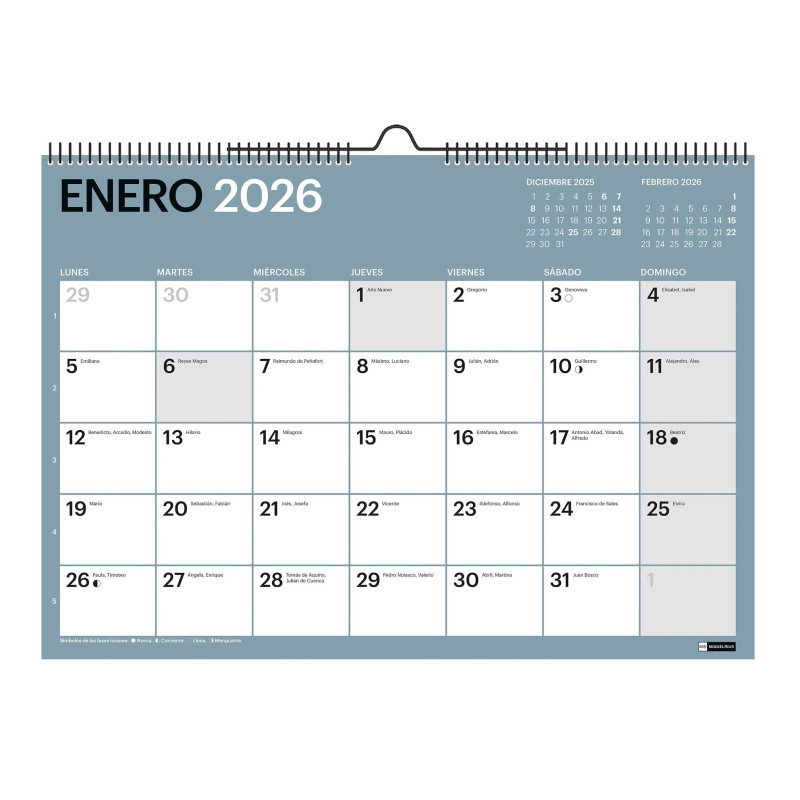 CALENDARIO DE PARED 2026 MIQUELRIUS "CHROMAT" CASTELLANO